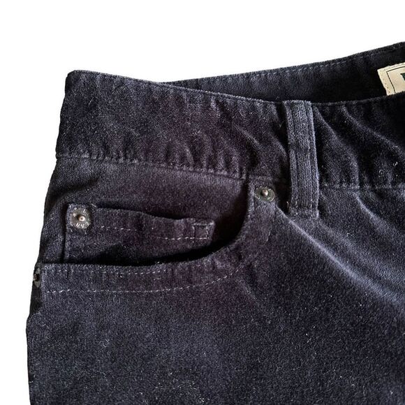 L.L. Bean Favorite Fit Straight Black Pants size 10 Reg Velour - Picture 5 of 6